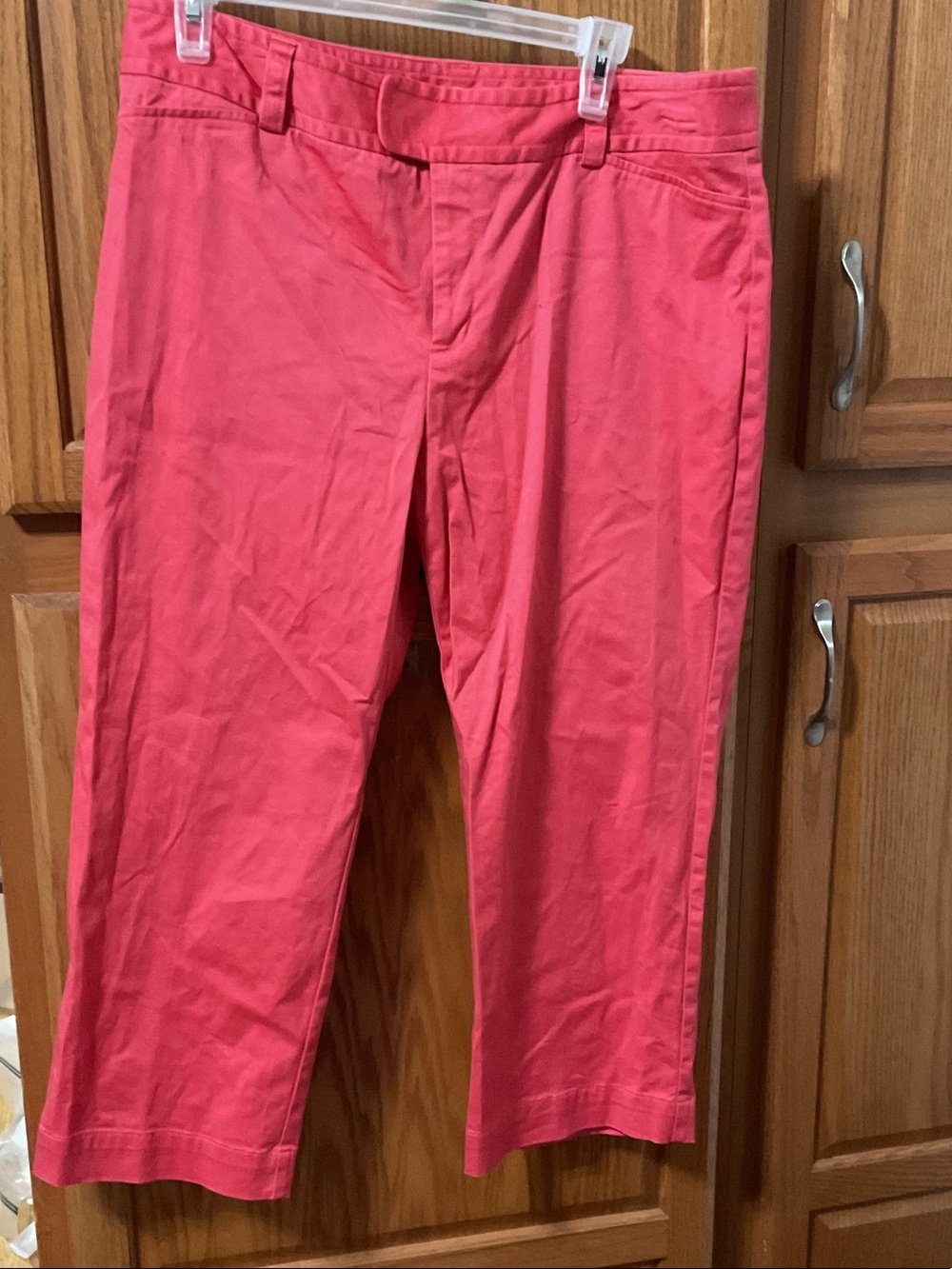 Madison Coral Cropped Straight cropped pants size 12 ladies